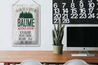 Blechschild Spruch ich Bäume ausreissen, Gras geht 20x30cm