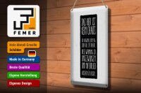 Blechschild Spruch Wohnung hier ist kein Chaos 20x30cm