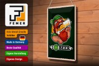Blechschild Spruch i love Beer Bier 20x30cm