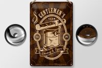 Blechschild Spruch Gentlemen`s Club Whiskey & Cigars 20x30cm