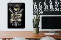 Blechschild Spruch Barbershop Friseur Salon Haare 20x30cm