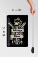 Blechschild Spruch Barbershop Friseur Salon Haare 20x30cm