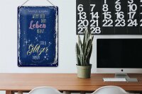 Blechschild Spruch Glitzer wenn dich dein Leben nervt 20x30cm