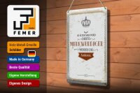 Blechschild Spruch je älter desto merkwürdiger andere 20x30cm