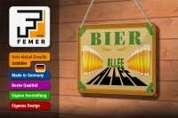 Blechschild Alkohol 18x12cm Bier Allee