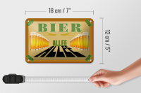 Blechschild Alkohol 18x12cm Bier Allee
