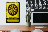 Blechschild Spruch Halt den Mund und geh von Dart 20x30cm