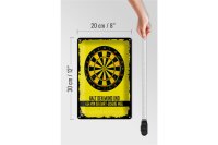 Blechschild Spruch Halt den Mund und geh von Dart 20x30cm