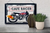 Blechschild Motorcycle Cafe Racer Motorrad UK 30x20cm