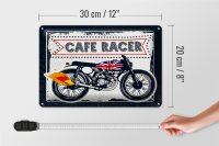 Blechschild Motorcycle Cafe Racer Motorrad UK 30x20cm