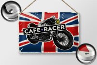 Blechschild Motorcycle Cafe Racer Motorrad UK Flagge 30x20cm