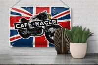 Blechschild Motorcycle Cafe Racer Motorrad UK Flagge 30x20cm