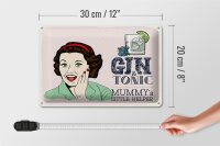 Blechschild Spruch lustig Gin Tonic Mummy´s Helper 30x20cm