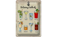 Blechschild Spruch Cocktails Mojito Martini Margarita...