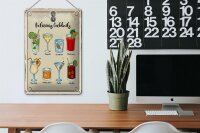 Blechschild Spruch Cocktails Mojito Martini Margarita 20x30cm
