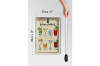Blechschild Spruch Cocktails Mojito Martini Margarita 20x30cm