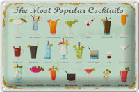 Blechschild Cocktails Mimosa Orgasm Daiquiri 30x20cm
