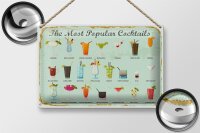 Blechschild Cocktails Mimosa Orgasm Daiquiri 30x20cm