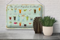 Blechschild Cocktails Mimosa Orgasm Daiquiri 30x20cm