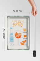 Blechschild Rezept Aperol Spritz Cocktail Recipe 20x30cm