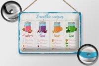 Blechschild Rezept Smoothie Recipe Berry Orange 30x20cm