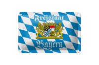 Blechschild Bayern 18x12cm Freistaat Bayern Wappen