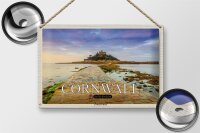 Blechschild Städte Cornwall St. Michael´s Mount 30x20cm