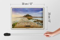Blechschild Städte Cornwall St. Michael´s Mount 30x20cm