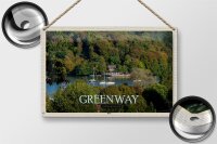 Blechschild Städte Greenway River UK England 30x20cm