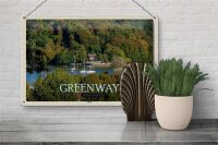 Blechschild Städte Greenway River UK England 30x20cm
