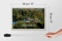 Blechschild Städte Greenway River UK England 30x20cm