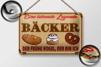 Blechschild Essen 18x12cm Lebende Legende Bäcker Brot