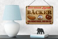 Blechschild Essen 18x12cm Lebende Legende Bäcker Brot