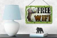 Blechschild Hinweis 18x12cm Free WiFi Internet