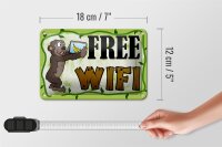 Blechschild Hinweis 18x12cm Free WiFi Internet