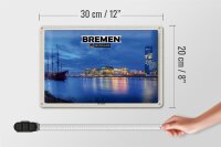 Blechschild Städte Bremen Deutschland Weserstadion 30x20cm