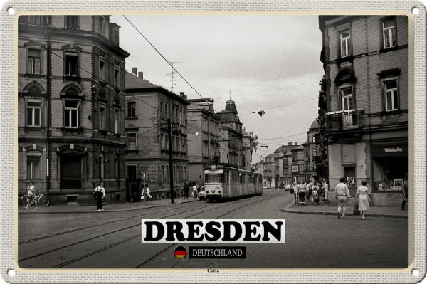Blechschild Städte Dresden Deutschland Cotta 30x20cme