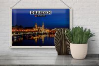 Blechschild Städte Dresden Deutschland Elbufer 30x20cm