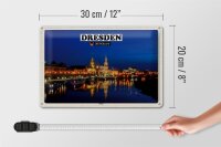 Blechschild Städte Dresden Deutschland Elbufer 30x20cm