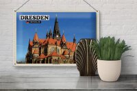 Blechschild Städte Dresden Deutschland Ganisonskirche 30x20cm