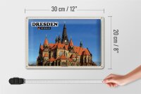 Blechschild Städte Dresden Deutschland Ganisonskirche 30x20cm