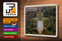 Blechschild Städte Dresden Deutschland Großer Garten 30x20cm
