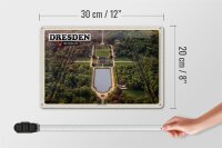 Blechschild Städte Dresden Deutschland Großer Garten 30x20cm