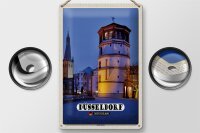 Blechschild Städte Düsseldorf Schlossturm Baukunst 20x30cm