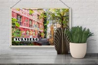 Blechschild Städte Nürnberg Südstadt Kunst Platz 30x20cm