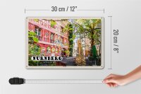 Blechschild Städte Nürnberg Südstadt Kunst Platz 30x20cm