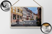 Blechschild Städte Nürnberg Weißgerbergasse 30x20cm