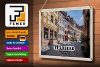 Blechschild Städte Nürnberg Weißgerbergasse 30x20cm