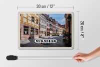 Blechschild Städte Nürnberg Weißgerbergasse 30x20cm