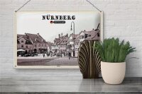 Blechschild Städte Nürnberg Wöhrd Altstadt Gemälde 30x20cm